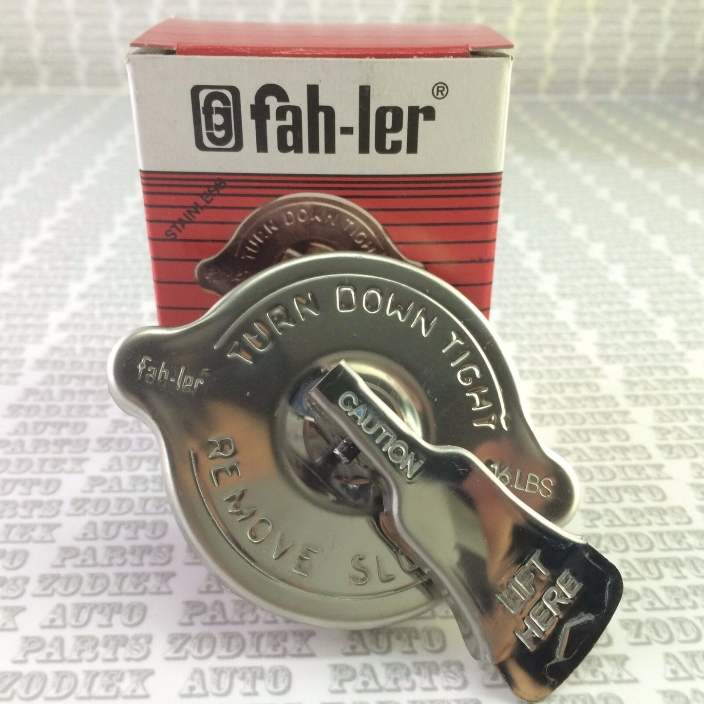 SAFETY Radiator Cap 16LBS - Polished Stainless Steel + Release