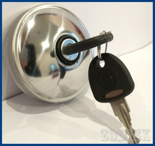 Polished STAINLESS STEEL Locking Fuel Petrol Cap FORD ANGLIA 100E 105E