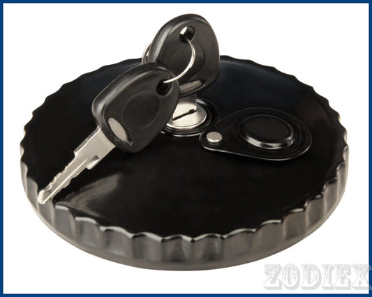 Universal Locking Truck Lorry fuel cap 80mm - BLACK