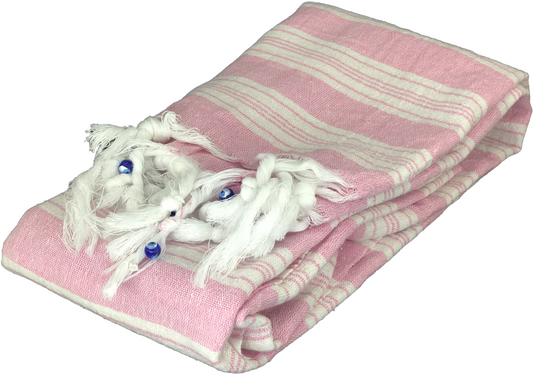 TURKISH TOWEL PESHTEMAL PESTEMAL %100 COTTON FOR BATH SPA GYM BEACH Color:Pink